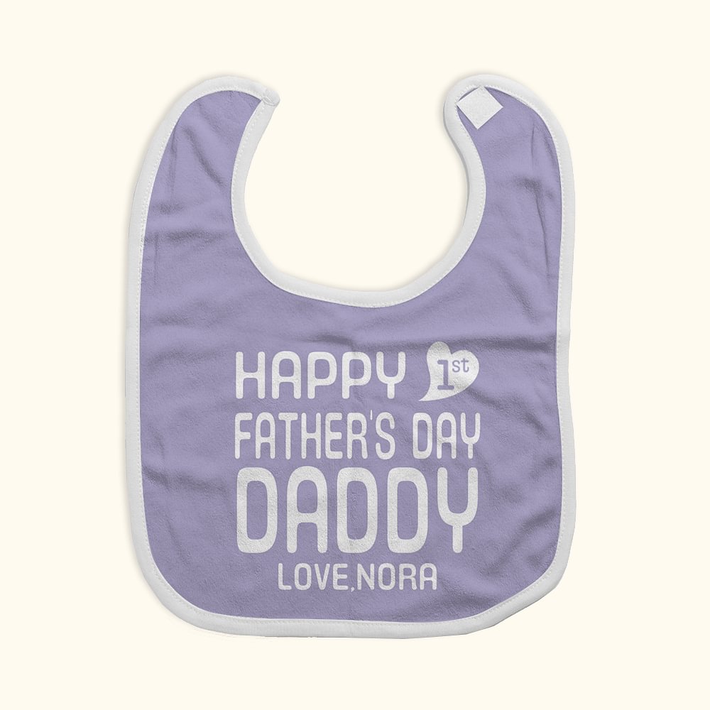 Bavoir 100% Coton Réglable Personnalisé avec Prénom et Texte Cadeau Anniversaire pour Bébé Nouveau-né