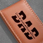 Personalized Leather Magnetic Money Clip with Engraved 1-6 Names and Title Father's Day Anniversary Gift for Dad Grandpa