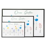 Personalisiertes Gemälde mit 1-16 Aquarell Blumen und Namen Leinwand Rahmenlose Geschenk für Familie zum Muttertag Geburtstag