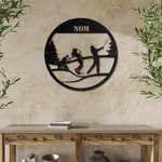 Enseigne en Métal Personnalisée avec Nom Thème Couple Golf Cadeau pour Couple Amateur de Golf