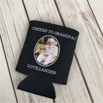 Personalized Multicolour Beer Can Cooler Sleeve with Photo and Text Set of 12 Father's Day Birthday Gift for Dad Grandpa