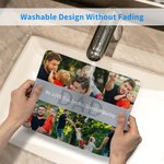 Alfombrilla de ratón antideslizante personalizada de 6 fotos con nombre y texto Día del padre Aniversario Regalo para papá Abuelo