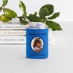 Personalized Multicolour Beer Can Cooler Sleeve with Photo and Text Set of 12 Father's Day Birthday Gift for Dad Grandpa