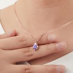 Collar personalizado de piedras de nacimiento Delicado Cumpleaños Día de la Madre Joyería Regalo para ella