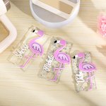 Personalisierte Acryl Glitter Flamingo 3D Name Platte Topper für 30oz 40oz Stanley Tumbler Geburtstag Geschenk für Freund Familie