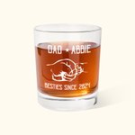 Personalized Dad and Baby Fist Bump 10oz Whisky Glass with Text Father's Day Birthday Gift for Dad Grandpa Liquor Lover