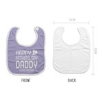 Bavoir 100% Coton Réglable Personnalisé avec Prénom et Texte Cadeau Anniversaire pour Bébé Nouveau-né