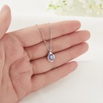 Collar personalizado de piedras de nacimiento Delicado Cumpleaños Día de la Madre Joyería Regalo para ella