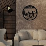 Enseigne en Métal Personnalisée avec Nom Thème Couple Golf Cadeau pour Couple Amateur de Golf