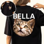 Personalisierte Ölgemälde Haustier Porträt Foto T-Shirt Sweatshirt mit Namen Multicolor verfügbar Geburtstagsgeschenk für Tierliebhaber Besitzer