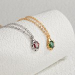 Collar personalizado de piedras de nacimiento Delicado Cumpleaños Día de la Madre Joyería Regalo para ella
