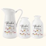 Personalized If Mamas Were Flowers We'd Pick You Ceramic Vase with 1-16 Birth Flowers Home Decor Mother's Day Gift for Mom Grandma