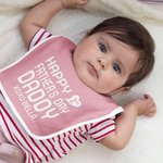 Bavoir 100% Coton Réglable Personnalisé avec Prénom et Texte Cadeau Anniversaire pour Bébé Nouveau-né