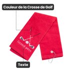 Serviette Golf Personnalisée avec Nom Brodé Coloré Cadeau Noël Retraite pour Homme Femme Golfeur