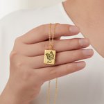 Personalizado Grabado Pet Retrato Libro Relicario Collar con Foto Nombre Regalo de cumpleaños para el amante del animal doméstico