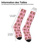 Chaussettes Comfortables Personnalisées avec Photo de Face en Motifs XOXO Cadeau d'Anniversaire Saint-Valentin pour Couple