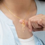 Collier Personnalisé avec Signe Astrologique et Prénom Style Évidage Bijoux Minimaliste pour Femme Cadeau Fête des Mères Anniversaire
