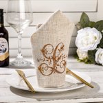 Personalized Monogram Linen Napkin with Embroidered Initial Mother's Day Wedding Gift for Her
