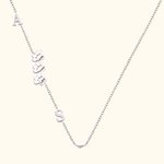 Personalized 1-3 Cute Paws Name Necklace with Letter Birthday Memorial Gift for Pet Lover