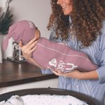 Personalisierte Happy First Vatertag 100% Baumwolle Schlafsack und Hut Swaddle Set mit Namen Vatertag neugeborenes Geschenk für Baby