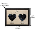 Personlig stjärnkarta graverad träskylt dekorativ väggkonst med titel namn och datum fars dag mors dag present till pappa mamma