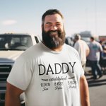 Personalized Daddy Established 100% Cotton T-Shirt with 1-8 Kid Names  and Dates Father's Day Birthday Gift for Dad Grandpa