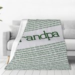 Personalisierte Wiederholung 1-15 Namen weiche Wurfdecke Geburtstag Vatertag Geschenk für Familie Vater