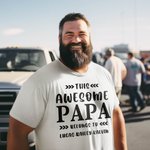 Personalisierte Diese Awesome Dad Belong to 100% Baumwolle T-Shirt mit Namen Vatertag Geburtstagsgeschenk für Daddy