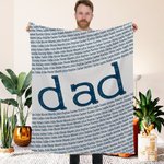Personalisierte Wiederholung 1-15 Namen weiche Wurfdecke Geburtstag Vatertag Geschenk für Familie Vater