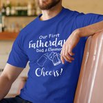 Onesie T-shirt Personnalisé avec Nom Papa et Bébé Thème Our First Fatherday Cadeau Fête des Pères Anniversaire pour Nouveau Papa Bébé