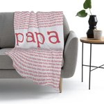 Personalisierte Wiederholung 1-15 Namen weiche Wurfdecke Geburtstag Vatertag Geschenk für Familie Vater
