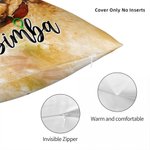 Taie d'Oreiller Personnalisée avec Nom et Photo en Aquarelle Cadeau Pendaison de Crémaillère Anniversaire pour Amoureux des Animaux de Compagnie