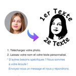Tampon Auto-Encreur Personnalisé avec Texte et Photo Cadeau de Remerciement Retour à l'École pour Camarade Enseignant Collègue