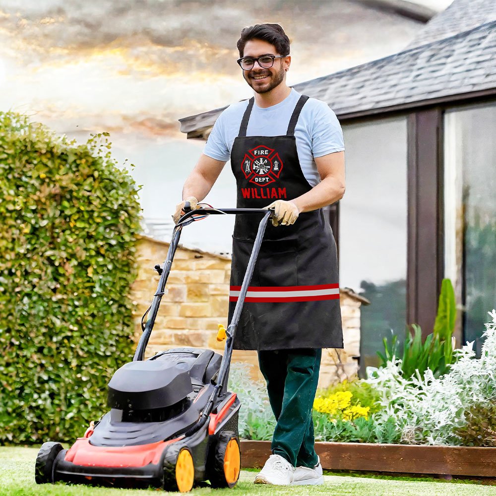 WZMPA Grembiule Da Cucina Pompiere: Regalo Divertente E Resistente Per Chef Coraggiosi