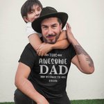 Personalisierte Diese Awesome Dad Belong to 100% Baumwolle T-Shirt mit Namen Vatertag Geburtstagsgeschenk für Daddy