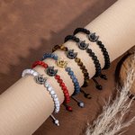 Herradura personalizada Pulsera de cuentas de proyección de fotos con Te quiero en 100 idiomas Cumpleaños Aniversario Regalo para los amantes de los caballos