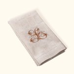 Personalized Monogram Linen Napkin with Embroidered Initial Mother's Day Wedding Gift for Her