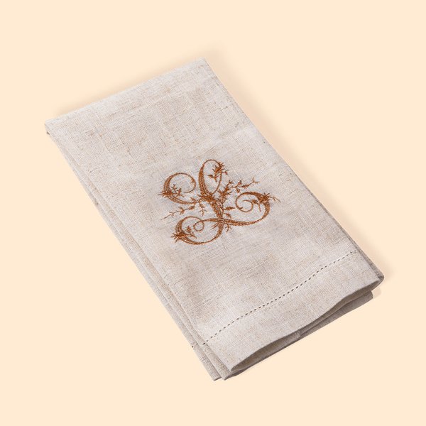 Personalisierte Monogramm Leinen Serviette mit gestickten Initial Muttertag Hochzeit Geschenk für sie