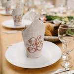 Personalized Monogram Linen Napkin with Embroidered Initial Mother's Day Wedding Gift for Her