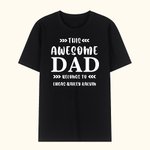 Personalisierte Diese Awesome Dad Belong to 100% Baumwolle T-Shirt mit Namen Vatertag Geburtstagsgeschenk für Daddy