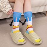 Personalisierte bunte Torte Kerze Heilige ich bin magnetische Hand-Holding Socken mit Nummer Geburtstag Party Geschenk für Freund Familie