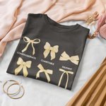 Personalisierte gesegnet zu Nana Coquette Bogen Erwachsene und Kinder T-Shirt mit biblischen Text Geburtstag religiöses Geschenk für sie