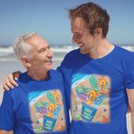 Personalized Beach Buddies Slipper 100% Cotton T-shirt with 1-8 Names Mother's Day Father's Day Gift for Family