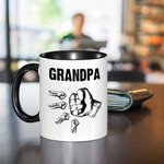 Personlig Fist Bump Daddy Team 11oz keramikmugg med titel och 1-16 namn Fars dag Födelsedagspresent till pappa farfar