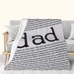 Personalisierte Wiederholung 1-15 Namen weiche Wurfdecke Geburtstag Vatertag Geschenk für Familie Vater