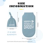 Personalisierte Happy First Vatertag 100% Baumwolle Schlafsack und Hut Swaddle Set mit Namen Vatertag neugeborenes Geschenk für Baby