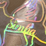 Personalized Holographic Traceless Cat Dog Silhouette Rainbow Prism Window Cling with Name Memorial Birthday Gift for Pet Lovers