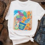 Personalized Beach Buddies Slipper 100% Cotton T-shirt with 1-8 Names Mother's Day Father's Day Gift for Family