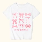 Personalisierte In meinem Ballett Era Coquette Bogen Erwachsene und Kinder T-Shirt mit Text Geburtstag Kindertag Geschenk für sie