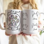 Mug personnalisé en céramique avec 1-6 noms d'animaux Cadeau d'anniversaire pour l'amoureux des animaux de compagnie